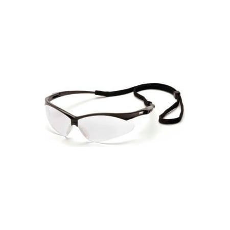 Pyramex Safety Glasses, Anti-Fog, Clear Lens, Black Frame SB6310STP